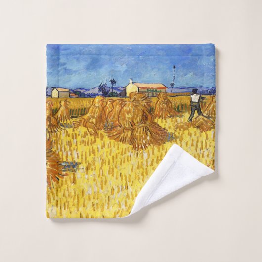 Vincent van Gogh - Ernte in der Provence Badhandtuch Set (Waschlappen)