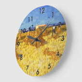 Vincent van Gogh - Ernte in der Provence Große Wanduhr (Winkel)