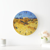 Vincent van Gogh - Ernte in der Provence Große Wanduhr (Zuhause)