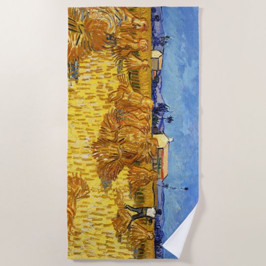 Vincent van Gogh - Ernte in der Provence Strandtuch (Vorderseite)
