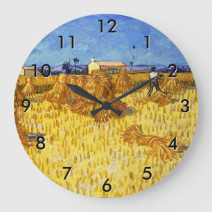 Vincent van Gogh - Ernte in Provence Große Wanduhr