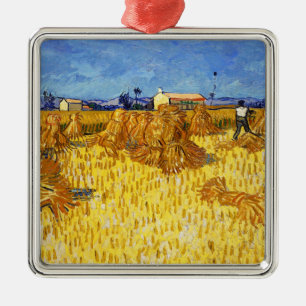 Vincent van Gogh - Ernte in Provence Ornament Aus Metall