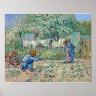 Vincent Van Gogh - Erste Schritte nach Millet Poster