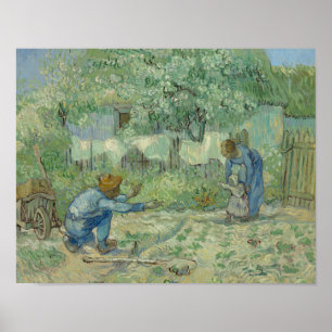 Vincent van Gogh - Erste Schritte nach Millet Poster