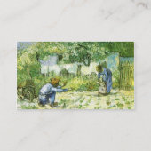 Vincent van Gogh, Erste Schritte Visitenkarte (Rückseite)