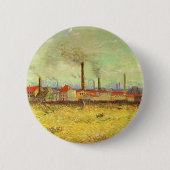 Vincent van Gogh - Fabriken in Asnieres Button (Vorderseite)