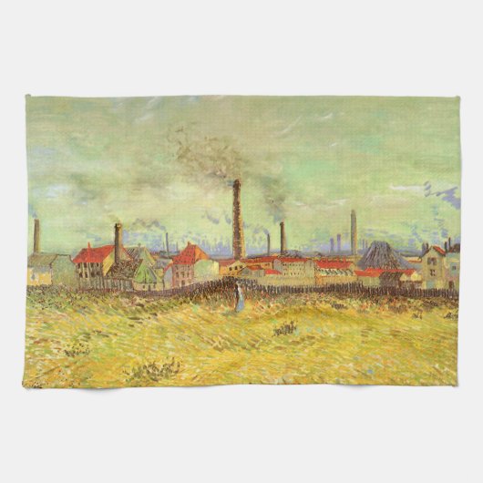 Vincent van Gogh - Fabriken in Asnieres Geschirrtuch (Horizontal)