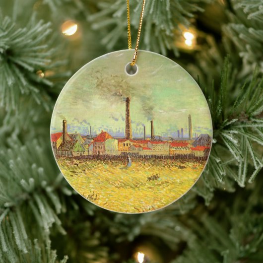 Vincent van Gogh - Fabriken in Asnieres Keramikornament (Baum)
