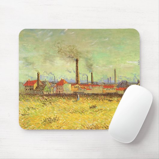 Vincent van Gogh - Fabriken in Asnieres Mousepad (Mit Mouse)