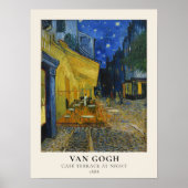 Vincent Van Gogh Famous Café Terrasse am Abend Poster (Vorne)