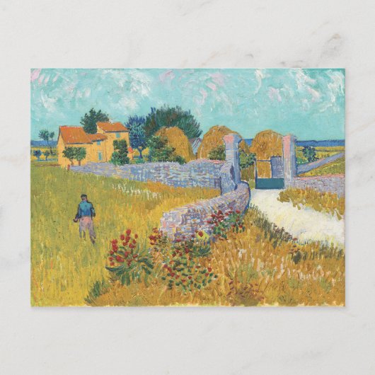 Vincent van Gogh Farmhouse in Provence Landscape Postkarte (Vorderseite)