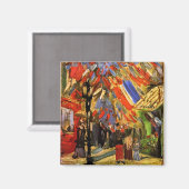 Vincent Van Gogh - Feier vom 14. Juli Magnet (Vorderseite/Rückseite)