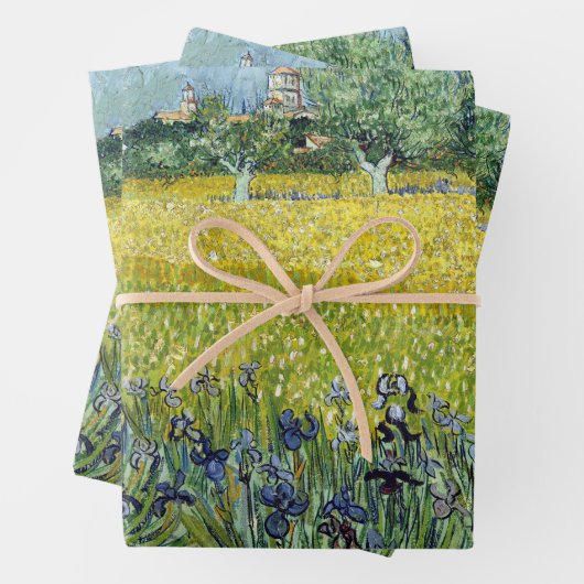 Vincent van Gogh Feld der Blume bei Arles Poste Geschenkpapier Set (Beispiel)