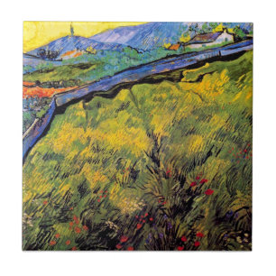 Vincent Van Gogh - Feld der Frühlingsweide Fliese