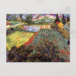 Vincent Van Gogh - Feld mit Mohn Feine Kunst Postkarte