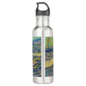 Vincent van Gogh - Feld mit pflügenden Bauern Edelstahlflasche (Rückseite)