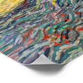 Vincent van Gogh - Feld mit pflügenden Bauern Poster (Ecke)