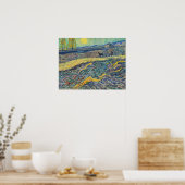 Vincent van Gogh - Feld mit pflügenden Bauern Poster (Küche)