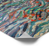 Vincent van Gogh - Feld mit pflügenden Bauern Poster (Ecke)