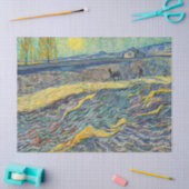 Vincent van Gogh - Feld mit pflügenden Bauern Seidenpapier (Basteln)