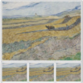 Vincent Van Gogh, Feld mit Plowman Aufkleber (Vorderseite)