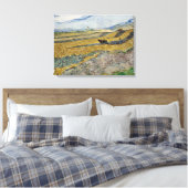 Vincent Van Gogh, Feld mit Plowman Leinwanddruck (Insitu (Schlafzimmer))