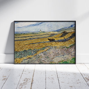 Vincent Van Gogh, Feld mit Plowman Poster