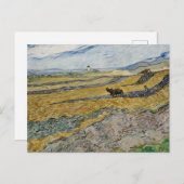 Vincent Van Gogh, Feld mit Plowman Postkarte (Vorne/Hinten)
