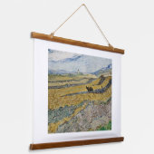 Vincent Van Gogh, Feld mit Plowman Wandteppich Mit Holzrahmen (Gewinkelt)