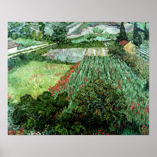 Vincent van Gogh | Feld mit Poppies, 1889 Poster (Vorne)