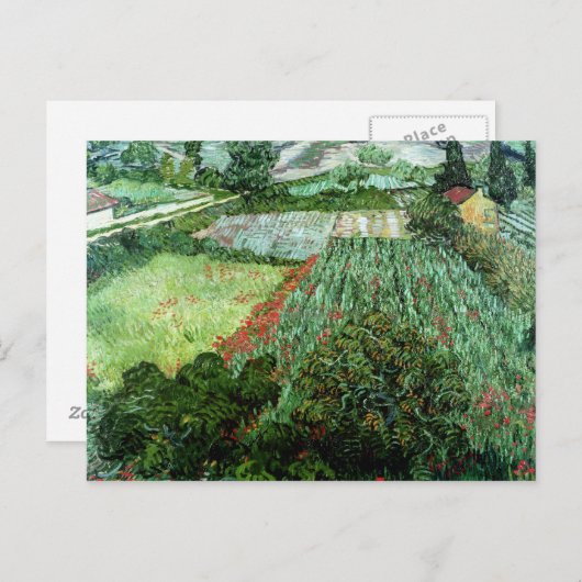 Vincent van Gogh | Feld mit Poppies, 1889 Postkarte (Vorne/Hinten)