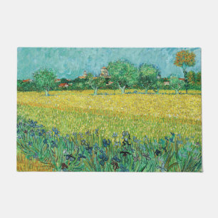 Vincent van Gogh - Feld mit Schwertlilien bei Arle Fußmatte