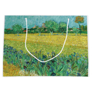 Vincent van Gogh - Feld mit Schwertlilien bei Arle Große Geschenktüte