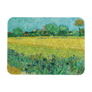Vincent van Gogh - Feld mit Schwertlilien bei Arle Magnet