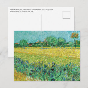 Vincent van Gogh - Feld mit Schwertlilien bei Arle Postkarte