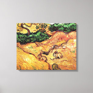Vincent Van Gogh - Feld mit zwei Kaninchen Fine Ar Leinwanddruck