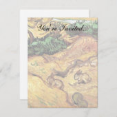 Vincent Van Gogh - Feld mit zwei Kaninchen Kunstfe Einladung (Vorne/Hinten)