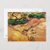 Vincent Van Gogh - Feld mit zwei Kaninchen Kunstfe Postkarte (Vorne/Hinten)