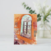 Vincent Van Gogh - Fenster von Vincent's Studio Postkarte (Stehend Vorderseite)