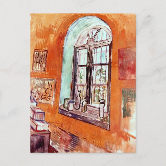 Vincent Van Gogh - Fenster von Vincent's Studio Postkarte (Vorderseite)