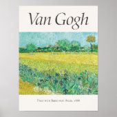 Vincent van Gogh Field mit Irises Art Print Retro Poster (Vorne)