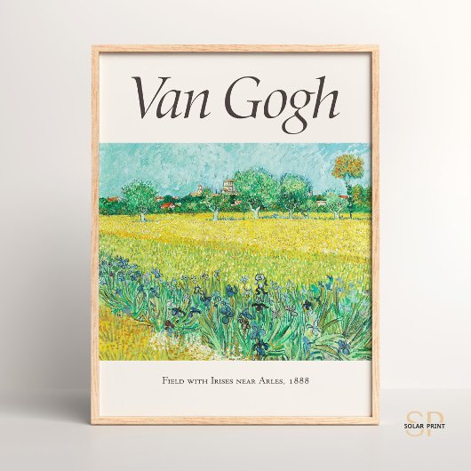 Vincent van Gogh Field mit Irises Art Print Retro Poster