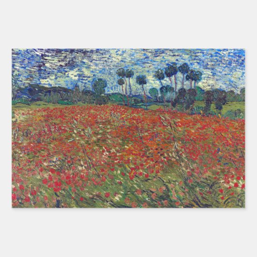 Vincent van Gogh Field of Poppies Poster Geschenkpapier Set (Vorderseite 2)