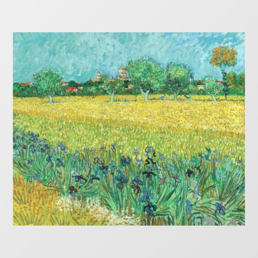 Vincent van Gogh - Field with Irises near Arles Fensteraufkleber (Blatt)