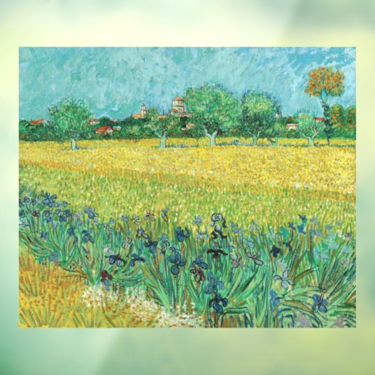 Vincent van Gogh - Field with Irises near Arles Fensteraufkleber (Blatt 3)