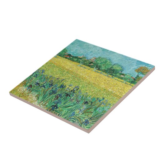 Vincent van Gogh - Field with Irises near Arles Fliese (Seite)