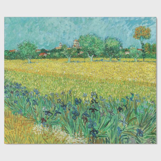 Vincent van Gogh - Field with Irises near Arles Geschenkpapier (Flach)