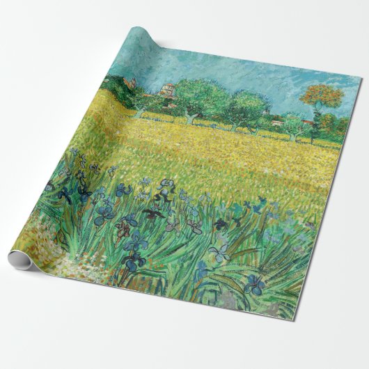 Vincent van Gogh - Field with Irises near Arles Geschenkpapier (Ungerollt)