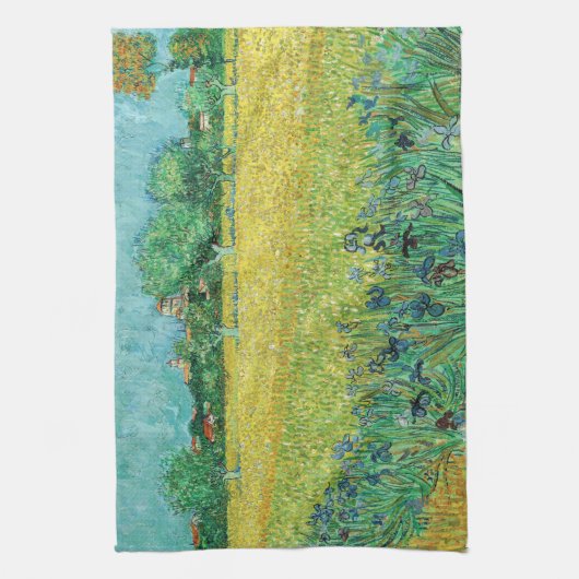 Vincent van Gogh - Field with Irises near Arles Geschirrtuch (Vertikal)