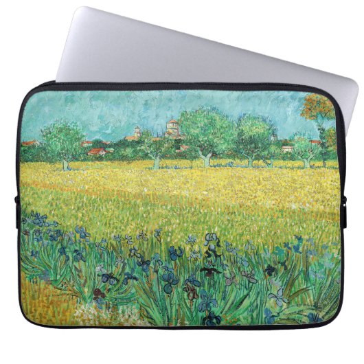 Vincent van Gogh - Field with Irises near Arles Laptopschutzhülle (Vorderseite)